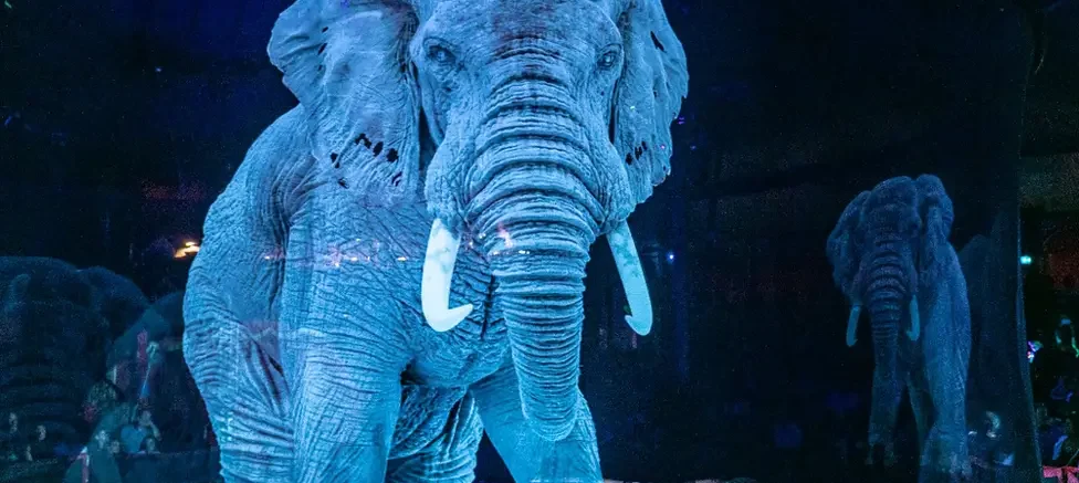 Circus Roncalli sirki, esaret altında tutulmuş ve işkence görmüş hayvanlar yerine 3D hayvan hologramları kullanarak dünyada bir ilki hayata geçirdi.